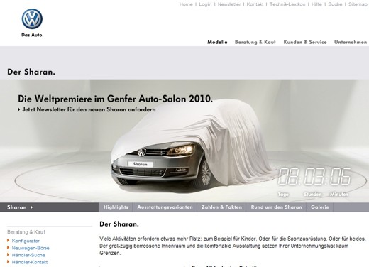 Volkswagen Sharan a Ginevra 2010 - Fotogallery - 8